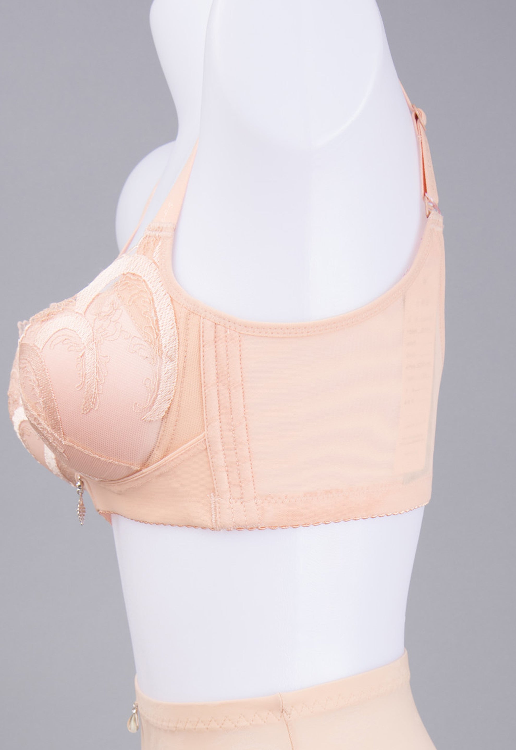 Wireless Floral Lace Contour Bra - No-Bulge Back | Bradoria