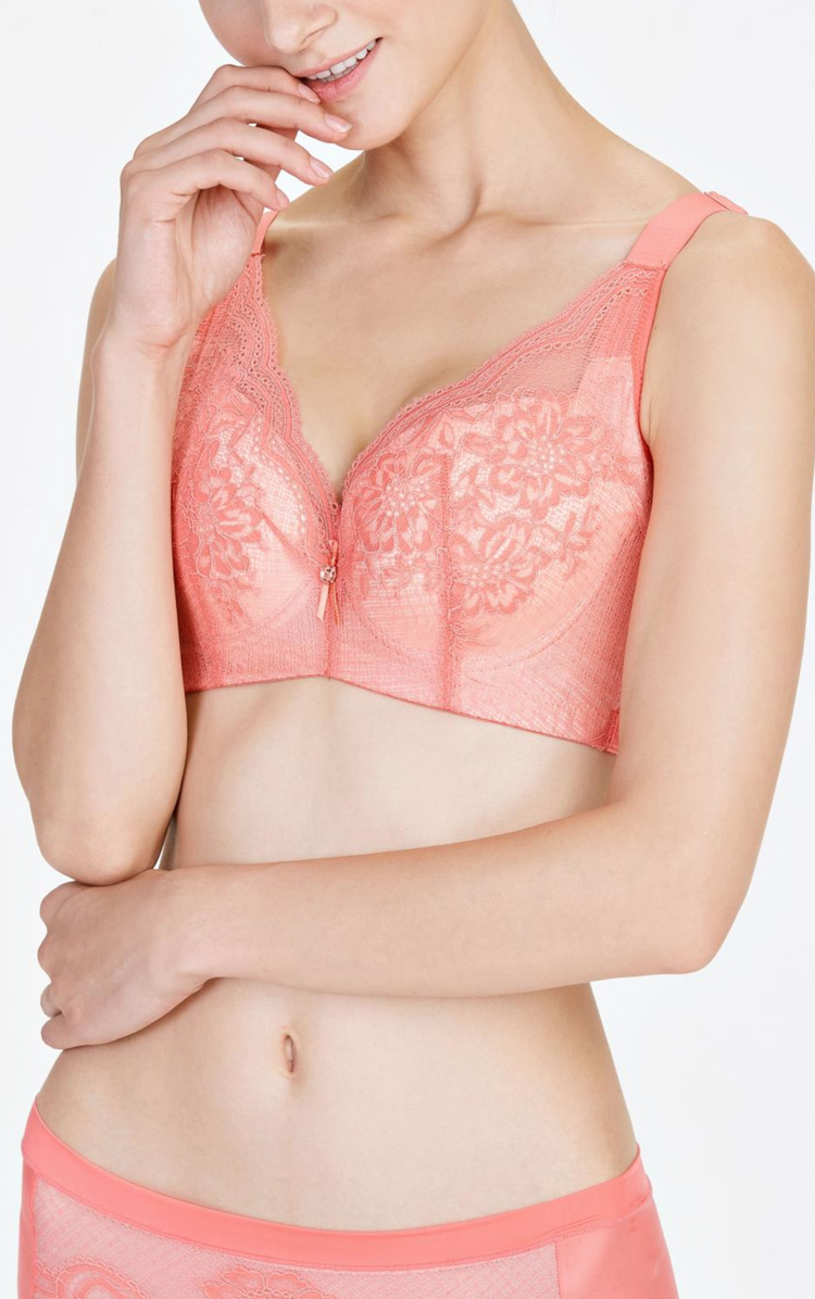 Women's Ultimate Embellished Push Up Sexy Lace Bra, Removable Memory Wire, Cotton Perfect Shape Padding #11772