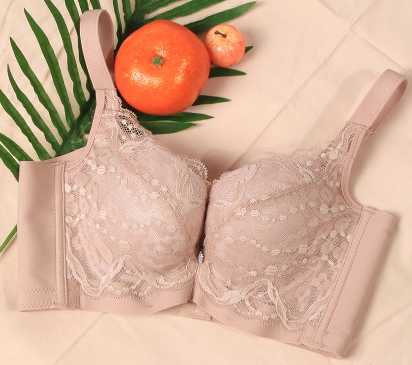 Angled view of black Intelligent Curve contour bra highlighting wide underarm wings