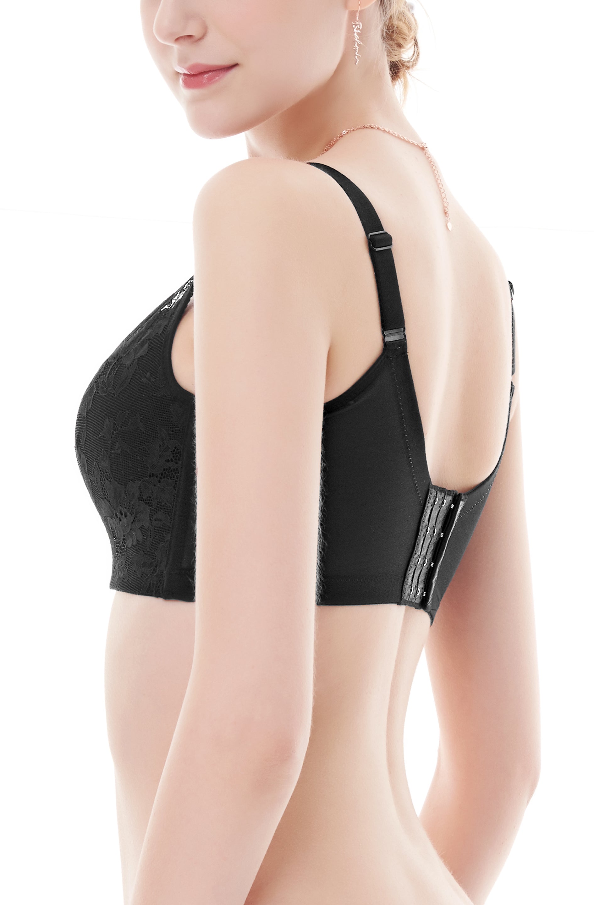 Lace Underwire Molded Contour Bra - Anti-Sagging Support | Bradoria