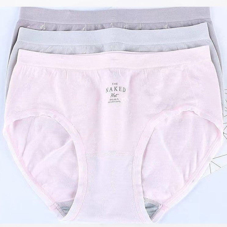 女性的棉内裤 - 简单的棉质拉伸内裤＃6696