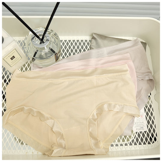 Classic Seamless Silk Cotton Panties for Women #342