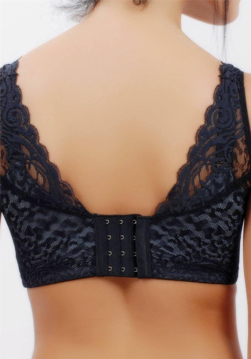 Back view of beige full cup minimizer underwire contour bra highlighting wide smoothing band