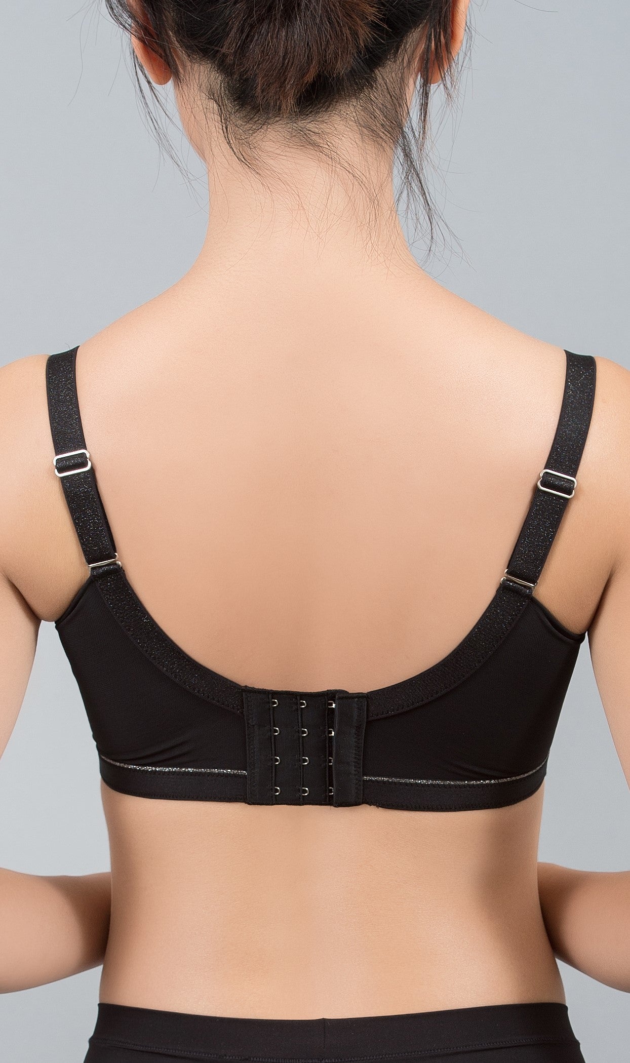 Front view of blue heart-cut push-up contour bra with seamless molded cup