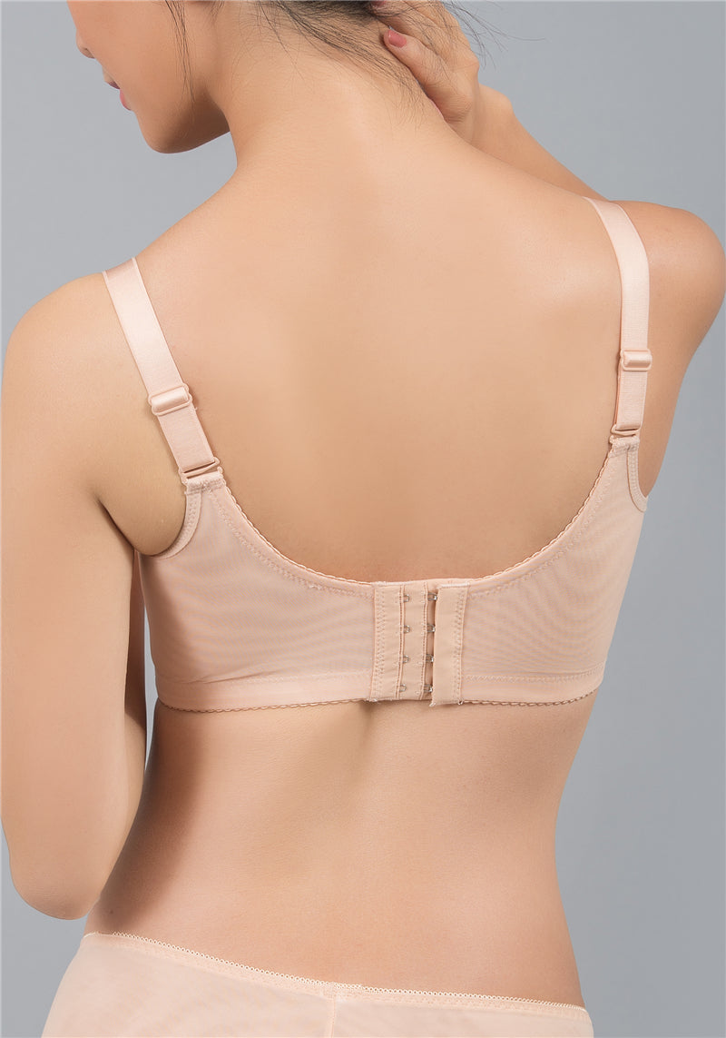 Wireless Lace Contour Bra - Wide Band Natural Push-Up Effect | Bradoria