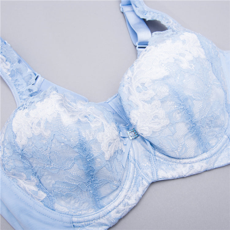Lace Push Up Bras for Women Wirefree Molded B Cups Bralette with