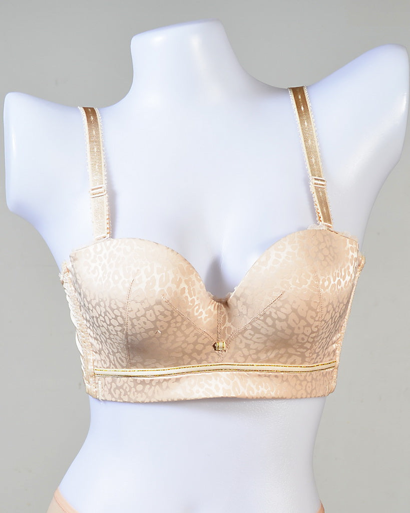 Front view of black multi-way underwire contour bra with versatile strap design