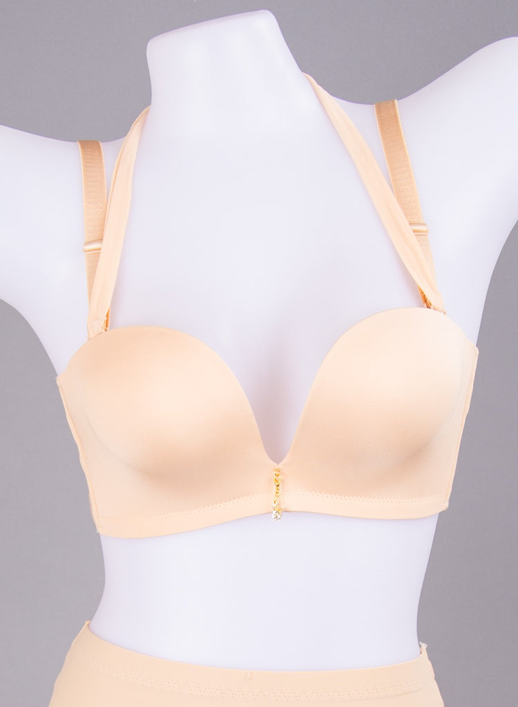 Push Up Bra for Women - Simple Silky Underwire with Removable Strap #11059