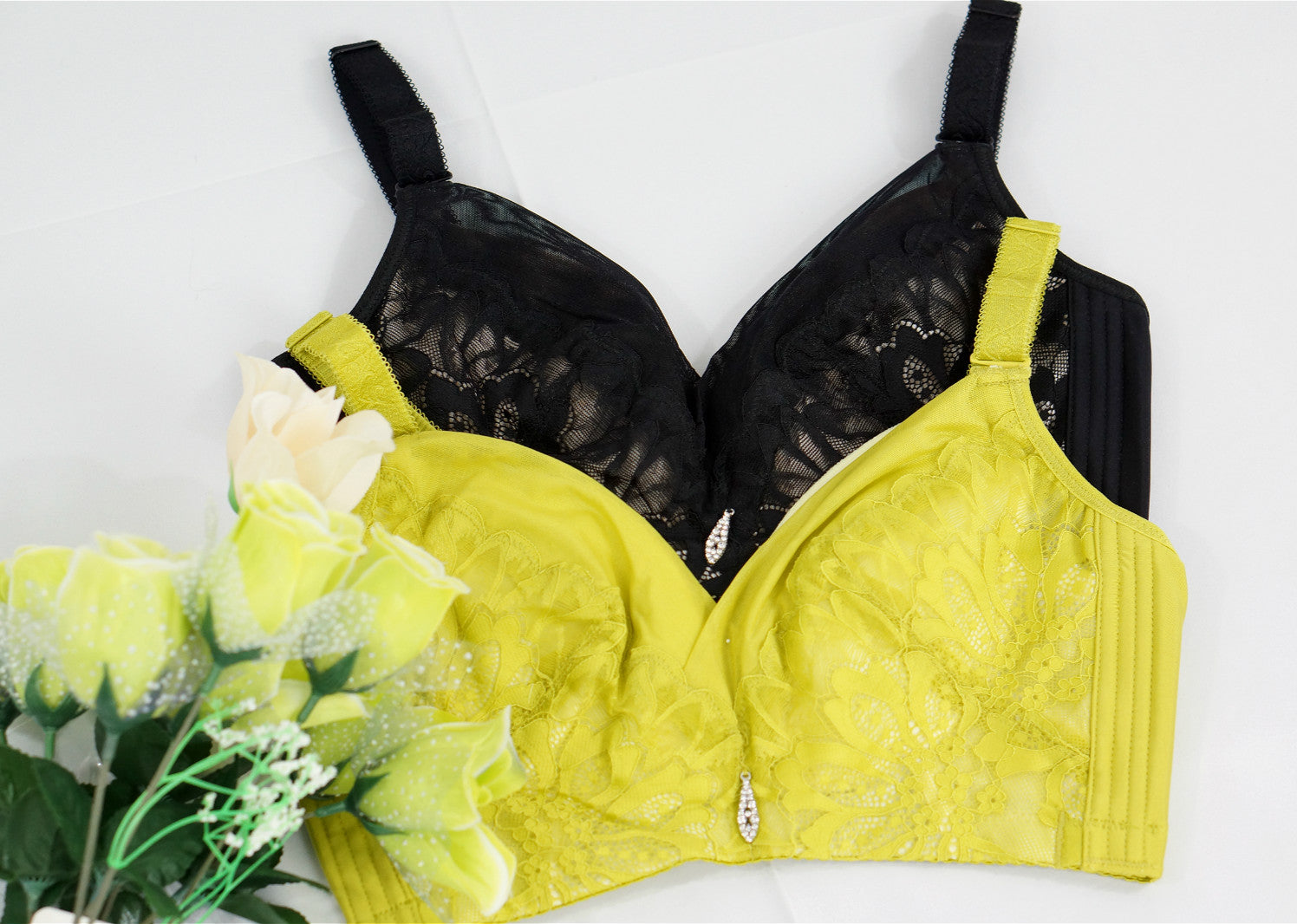 Floral Lace Wireless Contour Bra - Natural Lift | Bradoria