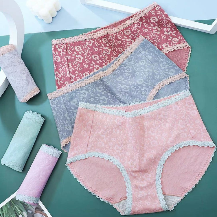 Panties for Women - Floral Print Lace Panty #W666