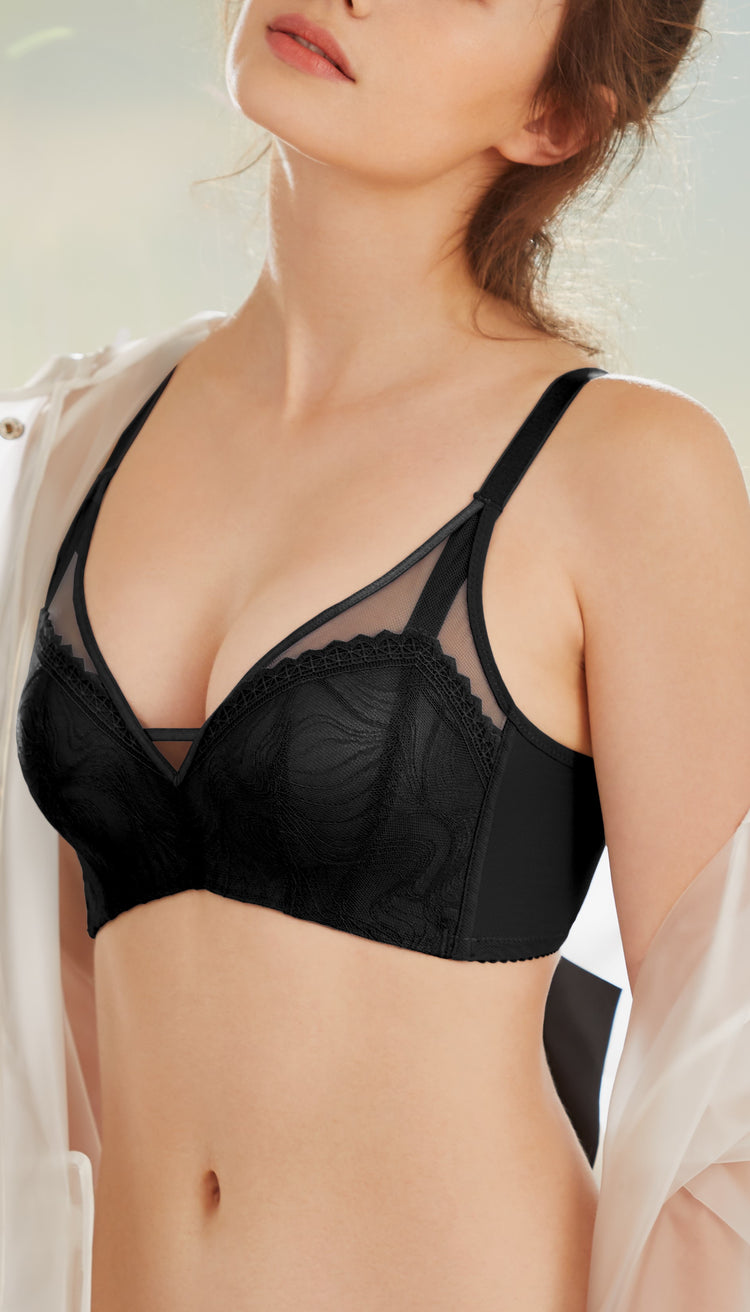 Buy B Cup Push Up Bra Underwire Padded Cups Adjustable Straps Lace